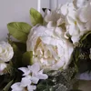 Decoratieve bloemen Kunstmatige slingers Voordeurkransen Witte pioen Hangende krans voor thuisfeest Binnen Buiten Raammuur CNIM