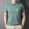 Mlshp algodão verão golfe camisas polo masculinas de luxo manga curta geométrica casual masculino camisetas alta qualidade homem t 3xl
