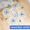 Drone de controle remoto com quadcóptero fixo de altitude de luz LED como brinquedos para presentes