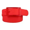 Belts Women Design Chic Casual Square Pin Buckle Waistband Waist Band Ladies Dress Strap Silicone Belt