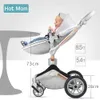 Wózek Hotmom Baby 3 w 1 tkaninie śpiący Koszyk biały wysoki krajobraz może usiąść lub leżeć złożona Rosja darmowa wysyłka miękka popularna moda
