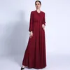 Etnische kleding linnen moslim roze blauw kleine islamitische abaya's en hijaabs