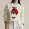Women's Sweaters 2024 Christmas New Cartoon Women Red Bear Wool Sweater Winter Clothing Long Sleeve Knitted Pullover Sweater Cotton Coat Gift T240122