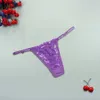 Sexy Set Sexy Set 3pcs/Lose Frauen sexy Tanga Höschen Spitze transparentes Höschen durch Erotik Dessous verstellbare Unterwäsche G-String T-Back C240410