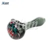 Hittn Glass Pipe Glass Smoking Hand Spoon Pipe American Colors WAG WAG DRY Herb Pocket Handpipe Glass Bong Tillbehör 4 tum