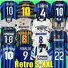 Retro Soccer Jersey Finals 2009 Milito Sneijder Zanetti Milan Eto'o Football 97 98 99 95 96 03 Djorkaeff Baggio Adriano 10 11 07 08 09 Inter Batistuta Zamorano Ronaldo