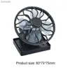 Elektriska fläktar Portable Solar Mini Fan Air Conditioner Desktop Clamp Fan ABS Materiall240122