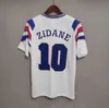 1998 프랑스 레트로 축구 유니폼 1982 84 86 88 90 90 96 98 00 02 04 06 Zidane Henry Maillot de Foot Rezeguet 축구 셔츠 프랑스 클래식 클래식 빈티지 저지 땀 셔츠