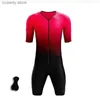 Herrspårar Cycling Jersey Set Custom Wholesale Men's Shorts Set Short Pants Sleeve Breattable Bike Shirt Triathlon Jumpsuit Suith24122