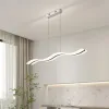 Moderna LED -hängslampor minimalistiska remsor hängsljus för levande matsal kök tak ljuskrona dekor glansbelysning