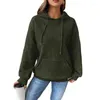 Hoodies femininos lazer esportes hoodie outono e inverno 2024 estilo pequeno em torno do pescoço manga longa camisola sólida topo