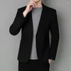 Trajes para hombres 2024 Boutique Moda Negocios Caballero Estilo británico Casual Color sólido Tendencia Slim Versión coreana Boda Anfitrión Blazer