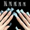 False Nails 500pcs en sac acrylique demi-couverture Duch faux ongles conseils presse sur faux ongles Uv Gel bâtiment Extension Maincure outils fournitures Q240122