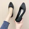 Robe chaussures femmes élégantes pompes 2024 marque d'été sandales creuses mode dames confortable pu slip-on mi-talon femme bureau