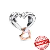 925 Silver New Love Your Mom Fashion PAN Women's Necklace Entangled with Infinite Heart Charm Fit Bracelet DIY Jewelry Free Shipping