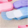 Handmade Soap 50Pcs/Box Portable Travel Paper Disposable Mini Anti Dust Washing Hand Bath Cleaning Boxed Foaming Drop Ship Epack Deliv Otnhl