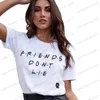 Women's T-Shirt Plus-size Women's Dress New Harajuku Summer Fashion Casual Friends TV Print Kawaii Best Friends Shirt T-shirt Women's Clothes T240122