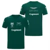 Heren T-shirts 2024-2024 Aston Martin F1 Jersey Fernando Alonso Formule 1 Racing Team Design Crew Neck Sweatshirt Hoge kwaliteit kleding