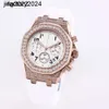 Ap Moissanite Mens Relógios Automático Vvs Prata Diamantes Passar Teste Movimento Automático À Prova D 'Água Top Quality Mulheres 37mm Caso Com Lady WristWatchHY6N