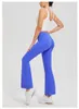 Fashion sxey Yoga-Hosen mit weitem Bein, Leggings, Fitnessstudio, Sportstrumpfhose, hohe Elastizität, Schlaghose, Streetwear, hohe Taille, weites Bein, Schlaghose