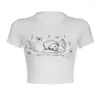 T-shirt da donna N-style Girls Age Cute Angel Stampa T-shirt a maniche corte Copricapo femminile Giacca con collo rotondo e base sottile