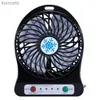 Elektriska fläktar Portabla laddningsbara Mini Fan Air Cooler Mini Desk Fan USB -kylning av laddningsbara handhållna fläktar Blackl240122