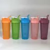 Waterfles 600 ml Eiwitshakerfles Eiwitpoeder Shake Cup voor Gym Ffitness Shaker Schaal Draagbare waterfles Slushy Cup 240122