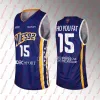 Metropolitans Steeve Ho You Fat White Home French Basketball Maillot de basket-ball # 15 Jersey Purple Jersey Men de femmes