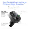 USB car charger LCD monitor mini fast charging is suitable for iPhone Type C mobile phones