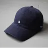 Ball Caps Japanese Style Soft Top Baseball Cap Women's Simple Small Letters Embroidered Peaked Street Casual Sun Hat Men