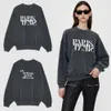 Plus Size Sweatshirt ABANINES Neuer Designer Loose Classic Hot Letter Print Vintage Cotton Wash Innenfleece Scratch Trendy Pullover Hoodie Damen Casual Sweater Tops