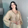 Abbigliamento etnico Ramadan Musulmano Abito marocchino di lusso Dubai Moda femminile Abaya Lungo diamante Grande abito islamico del Medio Oriente