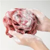 High End Rose Shaped Shower Ball Massage Bath Flower Scrubbers Super Soft and Cute Bubble Shower Ball Badrumstillbehör Badborstar LT773