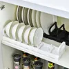 Kitchen Storage Single-layer Dish Plates Rack Small Cabinet Built-in Sink Draining Basket Shelf Organizer