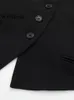Willshela, moda para mujer, chalecos negros con espalda descubierta y cordones, chaquetas sin mangas con cuello Halter Vintage, camisetas sin mangas elegantes para mujer 240117