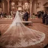 Nuovo arrivo 4 metri pizzo uno strato lungo velo da sposa bianco avorio bellissimo velo da sposa con pettine accessori da sposa7154621