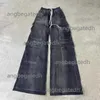 2024 Nya män jeans modedesigner Rock Men's and Women's Jeans Wide Leg Flare Jeans 01A0BD