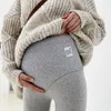 CAPRIS 여성 출산 바지 소프트 슬림 조절 식 허리 임산부 레깅스 임신 옷 바지 로파 무저르 난자 다 프리마