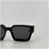 Solglasögon Millionaire Designer för män och kvinnor klassiska fyrkantiga FL -vintage 1165 1.1 Shiny Gold Metal UV Protection Functional D OT4WW