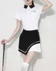 Одежда для гольфа, женская летняя рубашка-поло, футболка с коротким рукавом, быстросохнущая дышащая вставка, плиссированные шорты, юбка, спортивный комплект