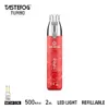 Tastefog vazio descartável vape pod recarregável caneta tastefog turbo com 10ml e-líquido 12 sabores venda quente na europa