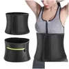 Soporte de cintura Cinturón de fitness Impermeable con bolsillo con cremallera Cinta de cierre ajustable para un ajuste cómodo Reducción del sudor de barriga Stoh Dro Dh9Md