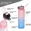 water bottle 1 Liter Water Bottle Change Color Sport Water Bottle Leakproof Bottles Drinking Outdoor Travel Gym Fitness Jugs Kitchen Big Cups 240122