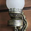 Vägglampa amerikansk retro gammal dekorativ kafé el korridor frostat glas E27 LED -lampor för hem deco