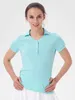 女性用野球襟UV保護ライトウェイトTシャツGolftennispadel夏のトレーニング服のためのソリッドポロシャツ