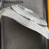 AP Moissanite Mens Saatleri Otomatik VVS Gümüş Elmaslar Geçiş Testi Otomatik Hareket Vs Fabrika Moda Bilekliği Bilekliği 41mm Paslanmaz Çelik Kayış Sap