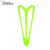 Sexy Set Męs Mankini Swimsuit Fluoro Sexy Stretch Otwórz Jockstrap Gay Men Biełdów Sexy Thong Bodysuit Bodysuitl240122