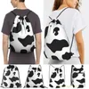 Shopping Bags Cow Pattern Spots Animal Print Men Outdoor Travel Gym Bag Waterproof Drawstring Backpack Women Fitness Swimming