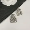 Loews Earrings Designer Original Quality Luxury Fashion Women Charm Earrings New Fashion Square Earnail Style Simple Design With Unique Metal Hollow