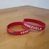 Bracelets 50pcs Venezuela National Flag Wristband Sports Silicone Bracelet Men Women Rubber Band Patriotic Commemorative Fashion Accessory